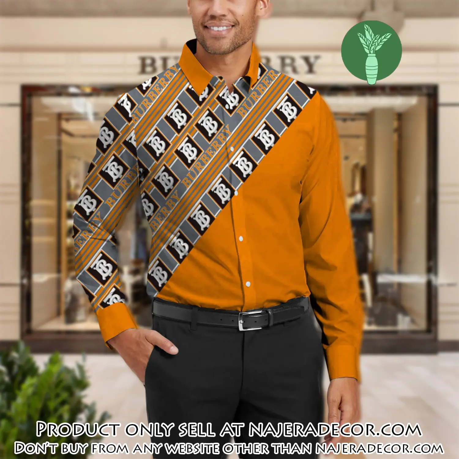 Burberry long sleeves button down shirt for elegant men lsb1014 njr3548746